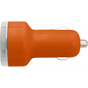 Autós USB töltő, narancs (autós cikk)