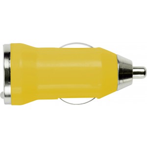 Autós USB töltő, sárga (autós cikk)