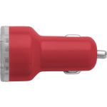 Autós USB töltő, piros (3280-08)