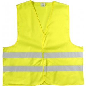 Fényvisszaverő biztonsági mellény, sárga, M (fényvisszaverő)