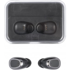 Vezeték nélküli fülhallgató és powerbank, 2000 mAh, fekete (fülhallgató, fejhallgató)
