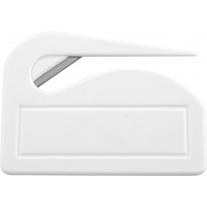 Műanyag levélbontó, fehér (íróasztali felszerelés)