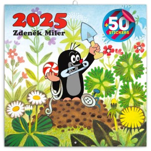 Lemeznapt�r The Little Mole 2027, DIY: 50 stickers, 30 � 30 cm