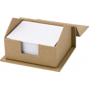 Házikó alakú karton jegyzettömbkészlet, natúr (öntapadó jelölőlapok)