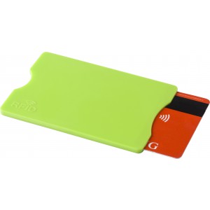 Kártyatartó RFID védelemmel, műanyag, világoszöld (pénztárca)