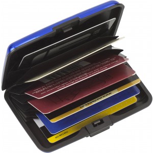 Névjegy- és hitelkártya tartó, alumínium, ezüst (pénztárca)