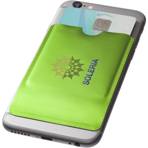 RFID kártyatartó telefonra, lime (pénztárca)