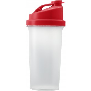 Műanyag protein shaker, piros (pohár)