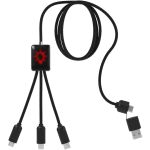 SCX.design C28 5-in-1 kihúzható vezeték, piros/fekete (2PX06421)