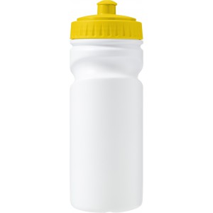 Kulacs, 500 ml, újrahasznosítható műanyag, sárga (sportkulacs)