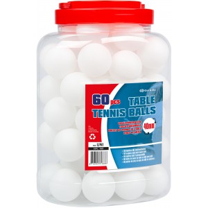 Pingpong labdák, 60 db/doboz, fehér (sportszer)