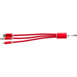 3in1 tltkbel, piros (vezetk, eloszt, adapter, kbel)