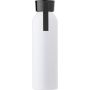Alumínium palack, 650 ml, fehér/fekete