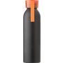 Alumínium palack, 650 ml, fekete/narancs