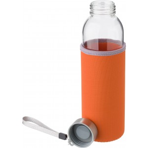 Üvegpalack neoprén tokban, 500 ml, narancs (vizespalack)