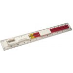 30 cm-es vonalz s rszerkszlet, fehr (2959-02)