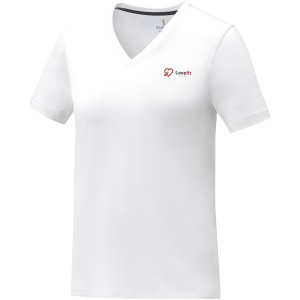 Elevate Somoto V-nyak ni pl, fehr (T-shirt, pl, 90-100% pamut)