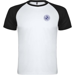 Indianapolis rvid ujj gyerek sportpl, white, solid black (T-shirt, pl, kevertszlas, mszlas)