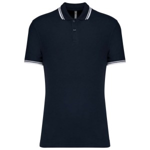 Kariban frfi rvidujj gallros pl, Navy/White (gallros pl, 90-100% pamut)