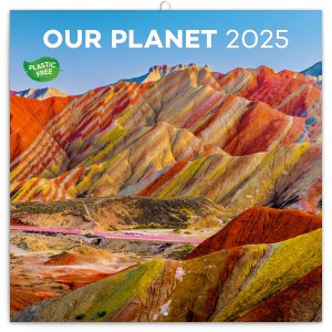 Lemeznapt�r Our Planet 2027, PLAstIC FREE,  30 x 30 cm