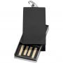 Mini Rotate fém pendrive, fekete (raktári)