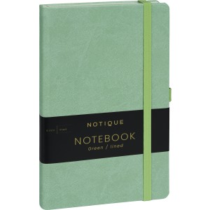 Notebook Green, lined, 13 � 21 cm