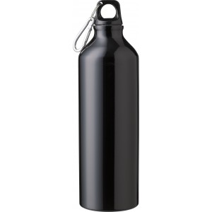 jraalumnium sportpalack, 750 ml, fekete (sportkulacs)