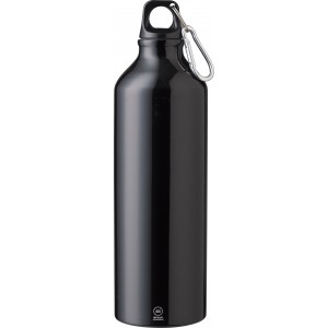 jraalumnium sportpalack, 750 ml, fekete (sportkulacs)