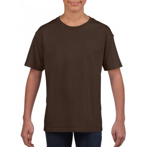 Gildan SoftStyle gyerekpl, Dark Chocolate (T-shirt, pl, 90-100% pamut)